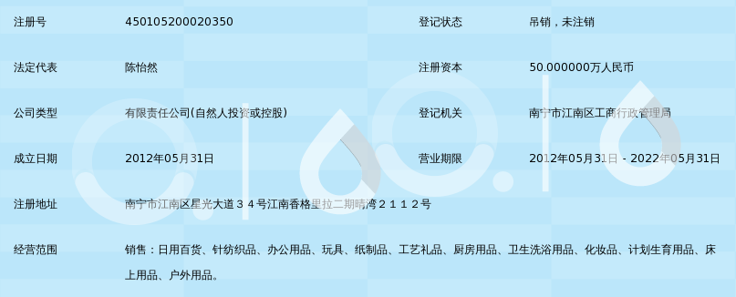 广西南宁怡然日用品